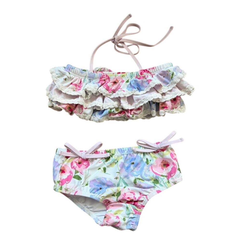 Sweet Honey Swimsuit 18mo Ruffle Bikini Floral Print